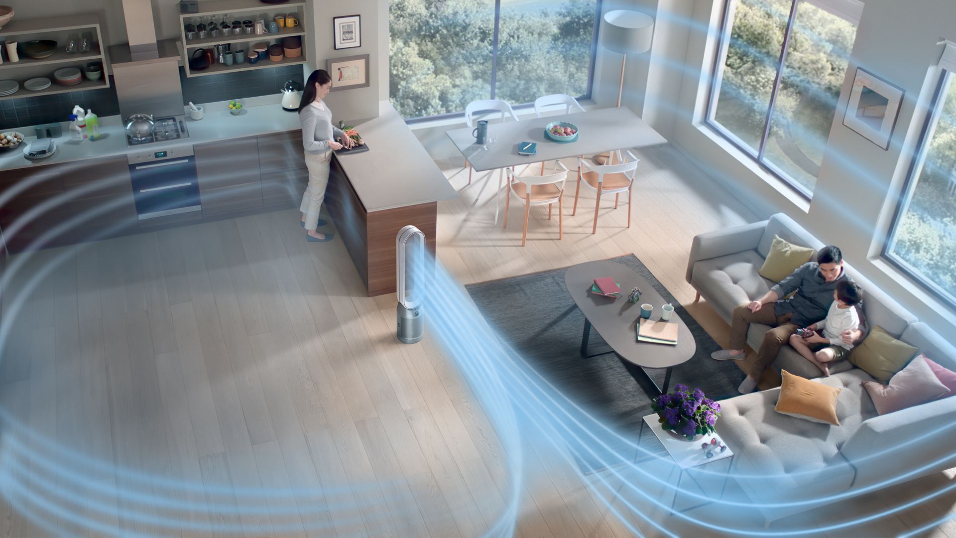 Dyson Purifier Cool™ air purifier TP07 (White/Silver)
